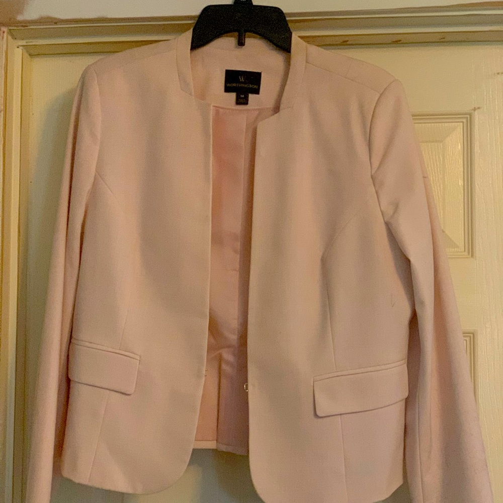 Worthington Beautiful Suit Jacket Light Pink